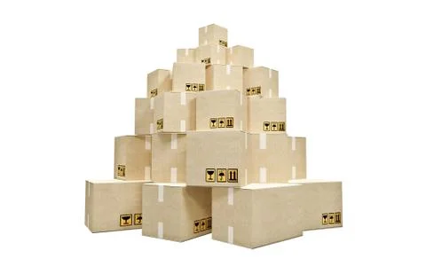 Cardboard boxes Stock Illustration