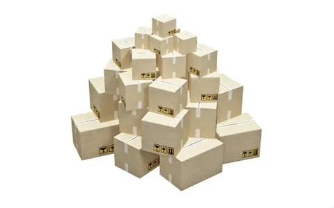 Cardboard boxes Stock Illustration