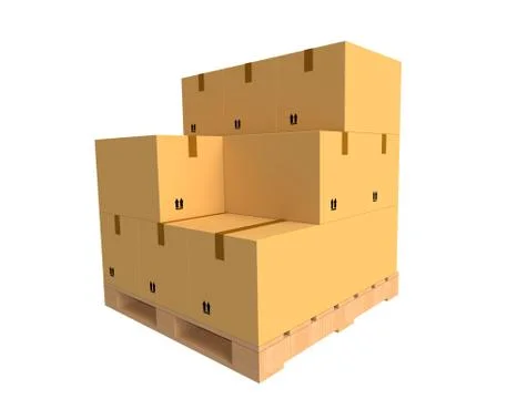 Cardboard boxes Stock Illustration