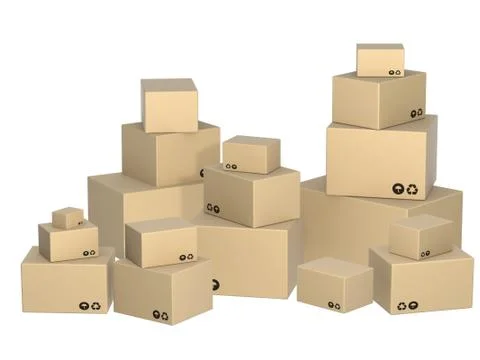 Cardboard boxes Stock Illustration