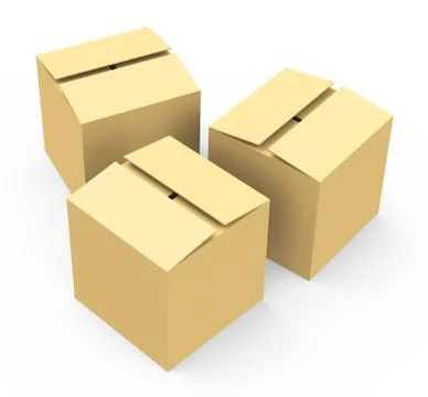 The cardboard boxes Stock Illustration