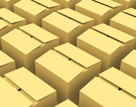 The cardboard boxes Stock Illustration