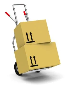 The cardboard boxes Stock Illustration