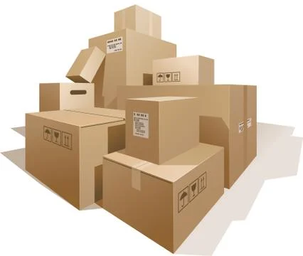 Cardboard boxes Stock-Illustration