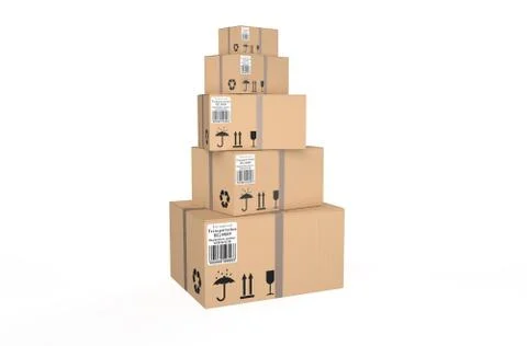 Cardboard boxes  Stock Illustration