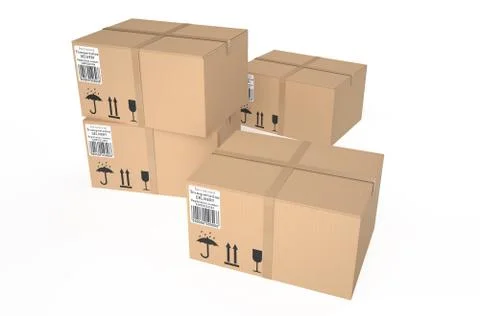 Cardboard boxes  Stock Illustration