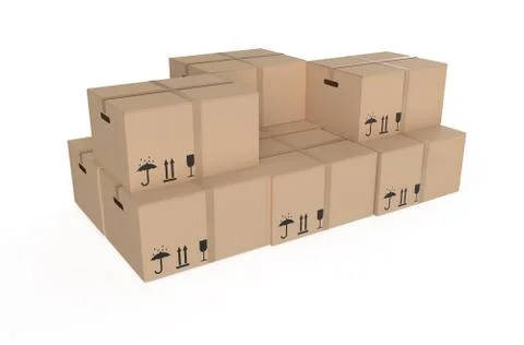 Cardboard boxes イラスト素材