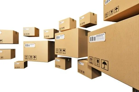 Cardboard boxes Illustrazione stock