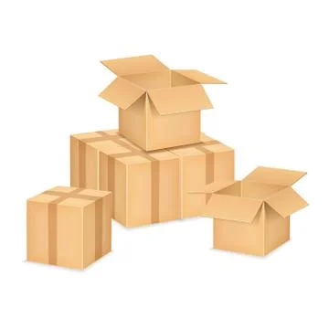 Cardboard Boxes Stock Illustration