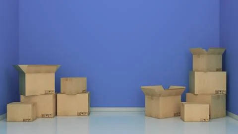 Cardboard boxes Stock Illustration
