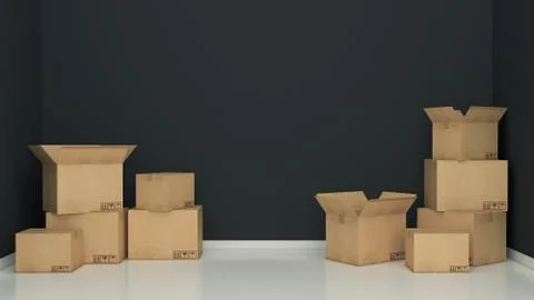 Cardboard boxes Stock Illustration