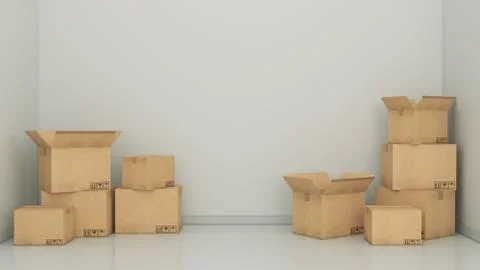 Cardboard boxes Stock Illustration