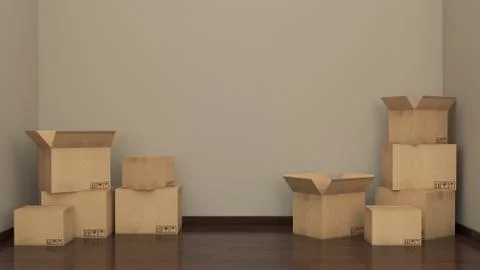 Cardboard boxes Stock Illustration