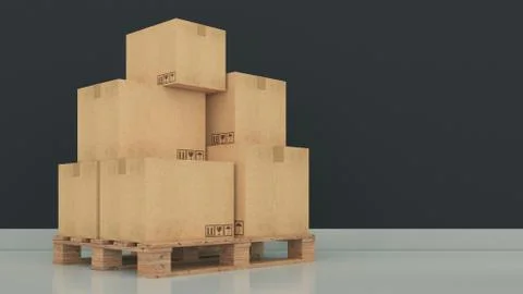 Cardboard boxes Stock Illustration