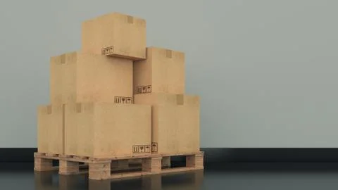Cardboard boxes Stock Illustration