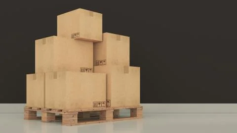 Cardboard boxes Stock Illustration
