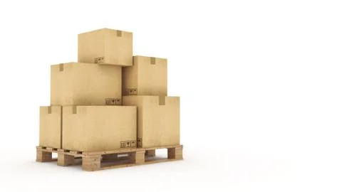 Cardboard boxes Stock Illustration