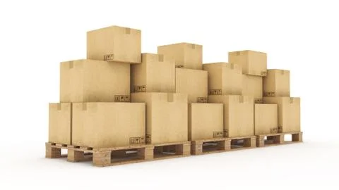 Cardboard boxes Stock Illustration