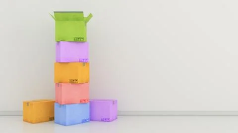 Cardboard boxes Stock Illustration