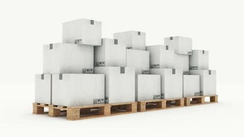 Cardboard boxes Stock Illustration