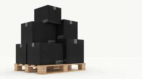 Cardboard boxes Stock Illustration