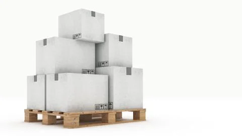 Cardboard boxes Stock Illustration