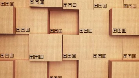 Cardboard boxes Stock Illustration
