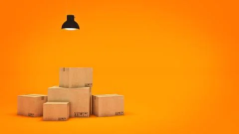 Cardboard boxes Stock Illustration