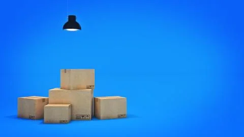 Cardboard boxes Stock Illustration