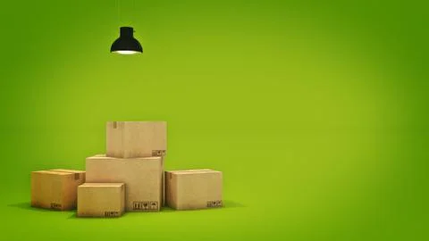 Cardboard boxes Stock Illustration