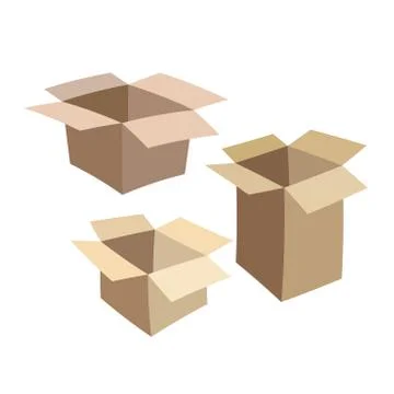 Cardboard boxes Stock Illustration