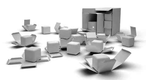 Cardboard boxes Ilustración de archivo