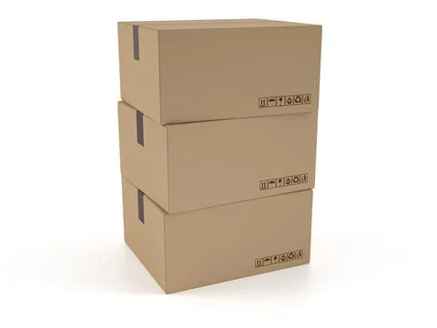 Cardboard boxes Illustrazione stock