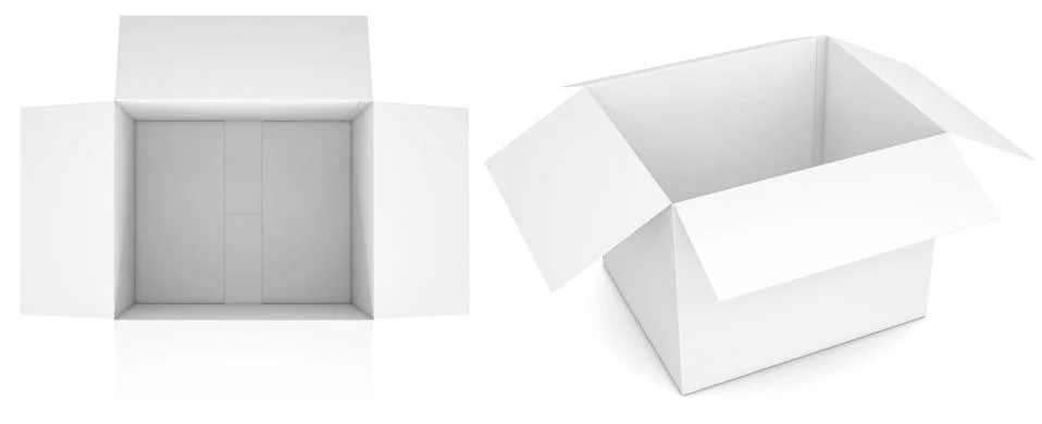 Cardboard boxes, isolated on white background イラスト素材