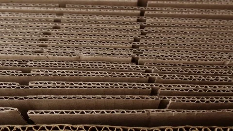 Cardboard boxes for packaging moving and shipping. Corrugated cardboard. Paper Stock Footage 256270365