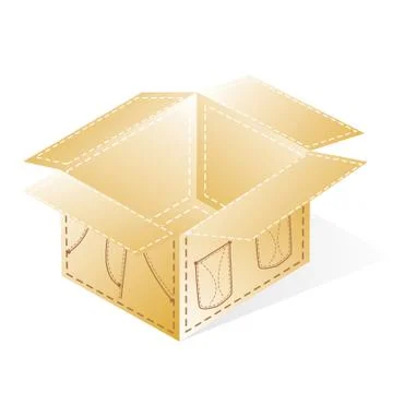 Cardboard boxes for packing jeans Stock Illustration