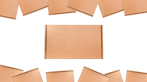 Cardboard boxes pattern animated motion graphic Vidéo 109503256