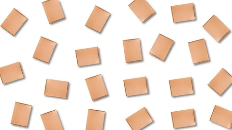 Cardboard boxes pattern animated motion graphic Vidéo 109503294