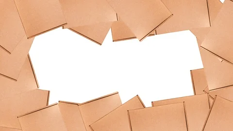 Cardboard boxes pattern animated motion graphic Stock Footage 109541520