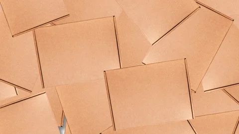 Cardboard boxes pattern animated motion graphic Vidéo 109541541