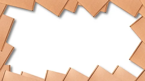 Cardboard boxes pattern animated motion graphic Vidéo 109541551
