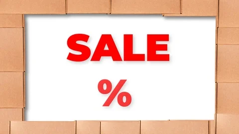 Cardboard boxes pattern animated motion graphic Stock Footage 109541559