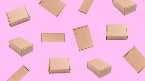 Cardboard boxes pattern animated motion graphic Vidéo 109865996