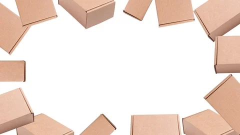 Cardboard boxes pattern animated motion graphic Vidéo 109866122