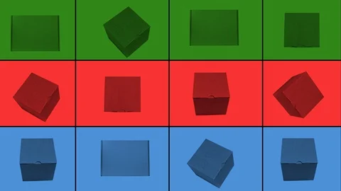 Cardboard boxes pattern animated motion graphic Vidéo 109866141