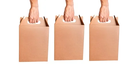 Cardboard boxes pattern animated motion graphic Vidéo 111653325