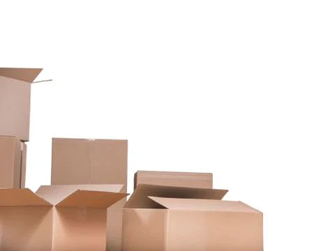 Cardboard boxes Foto stock