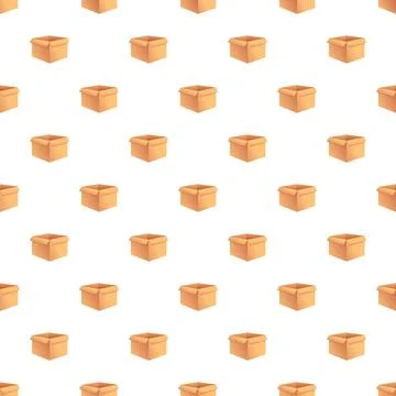 Cardboard boxes repeat pattern on white background 스톡 일러스트