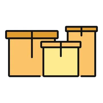Cardboard boxes representing storage, delivery and logistics concept Stock Illustration