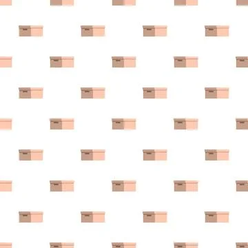 Cardboard boxes seamless pattern for delivery and storage concepts Stock Illustration